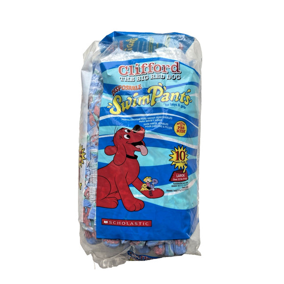 Scholastic Other - Clifford Swim Pants Diapers 2003 Vintage NEW Sealed 10 Pack Large Collectible